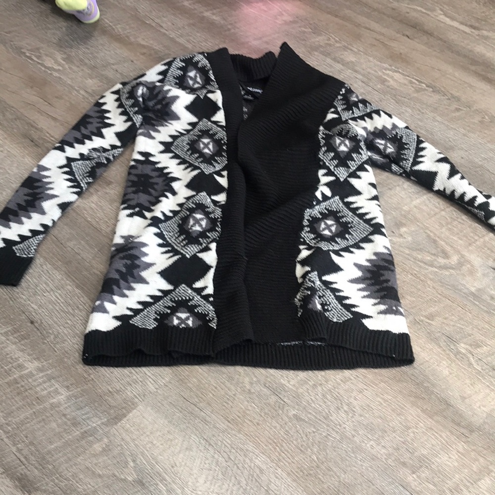 Black and White cardigan super warm!